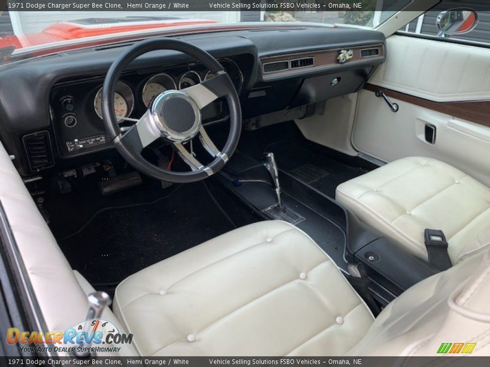 White Interior - 1971 Dodge Charger Super Bee Clone Photo #2