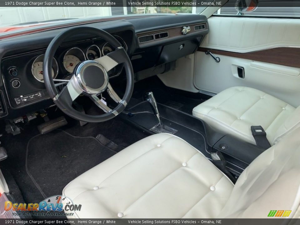 White Interior - 1971 Dodge Charger Super Bee Clone Photo #6