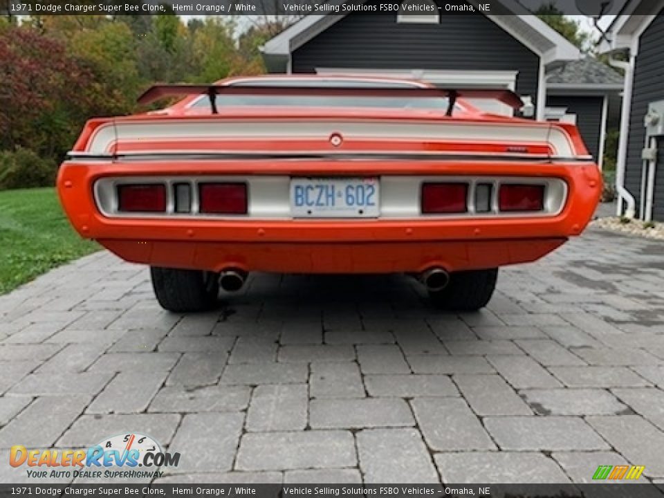 1971 Dodge Charger Super Bee Clone Hemi Orange / White Photo #9