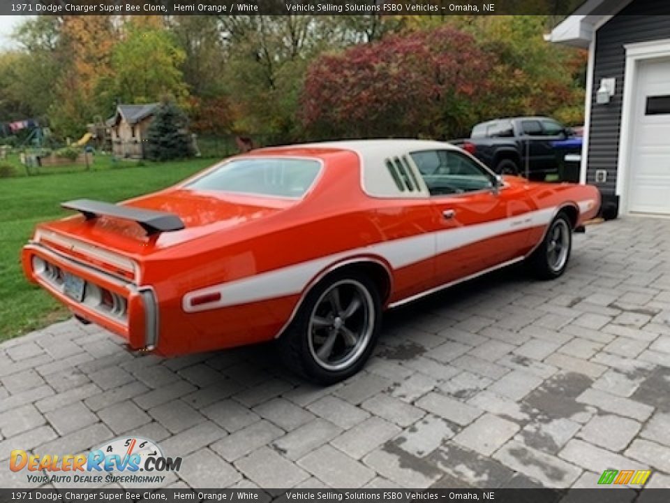 1971 Dodge Charger Super Bee Clone Hemi Orange / White Photo #12