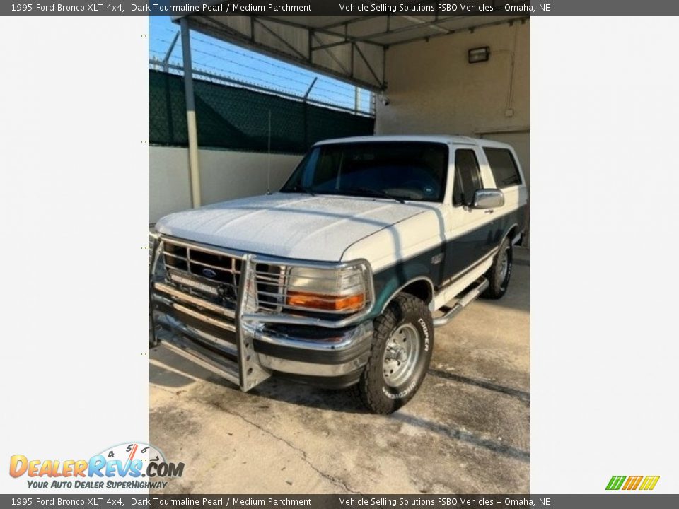 1995 Ford Bronco XLT 4x4 Dark Tourmaline Pearl / Medium Parchment Photo #1