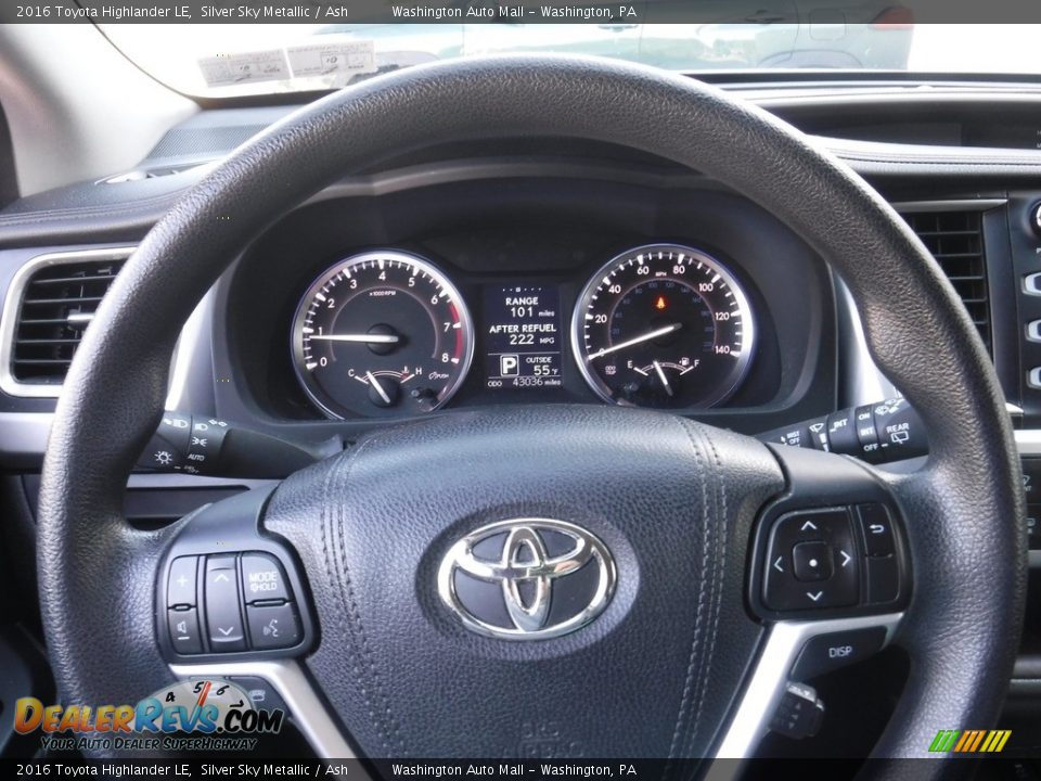2016 Toyota Highlander LE Steering Wheel Photo #22