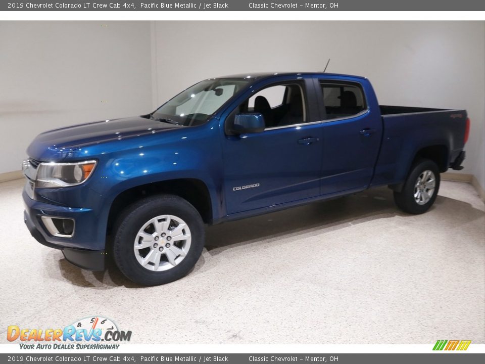 2019 Chevrolet Colorado LT Crew Cab 4x4 Pacific Blue Metallic / Jet Black Photo #3