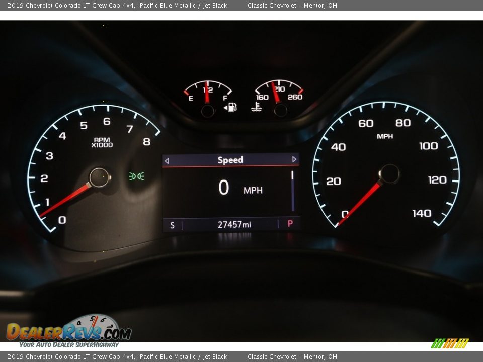 2019 Chevrolet Colorado LT Crew Cab 4x4 Pacific Blue Metallic / Jet Black Photo #9