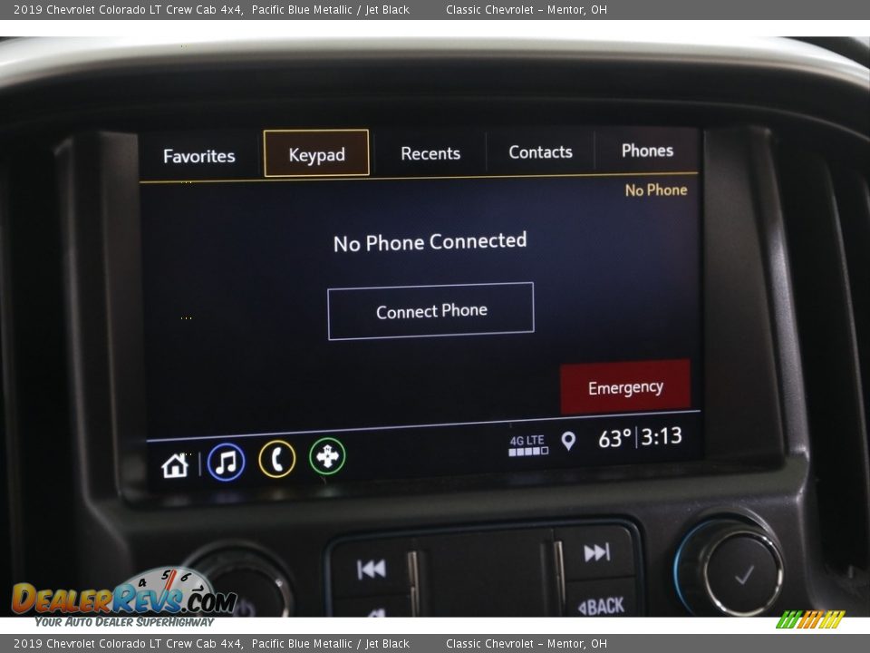 2019 Chevrolet Colorado LT Crew Cab 4x4 Pacific Blue Metallic / Jet Black Photo #12