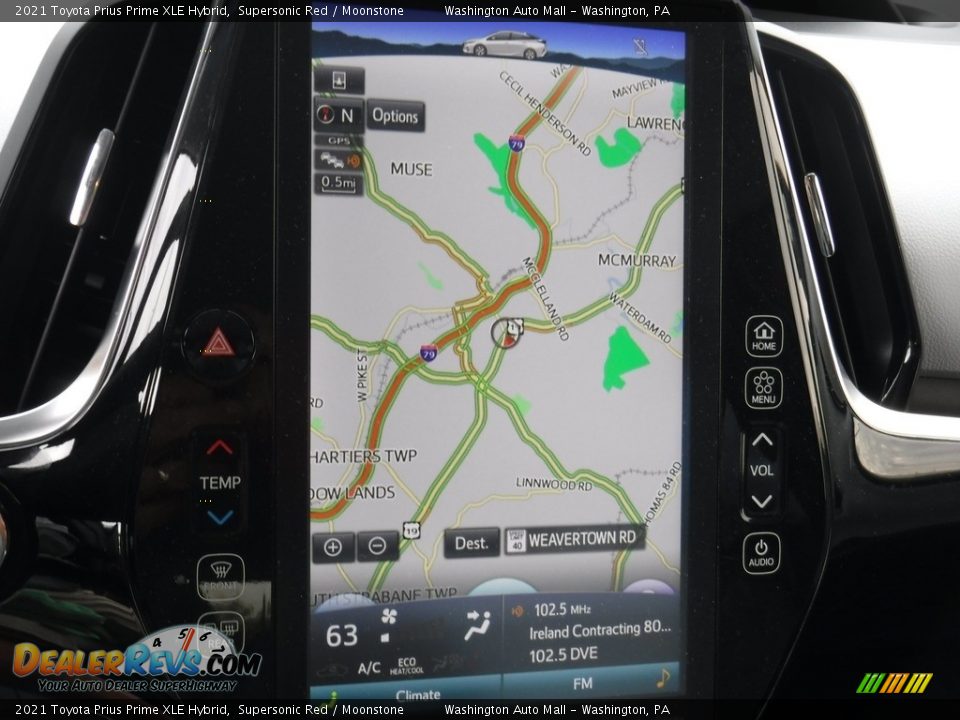 Navigation of 2021 Toyota Prius Prime XLE Hybrid Photo #5