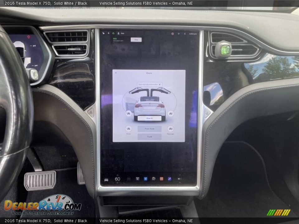 2016 Tesla Model X 75D Solid White / Black Photo #13