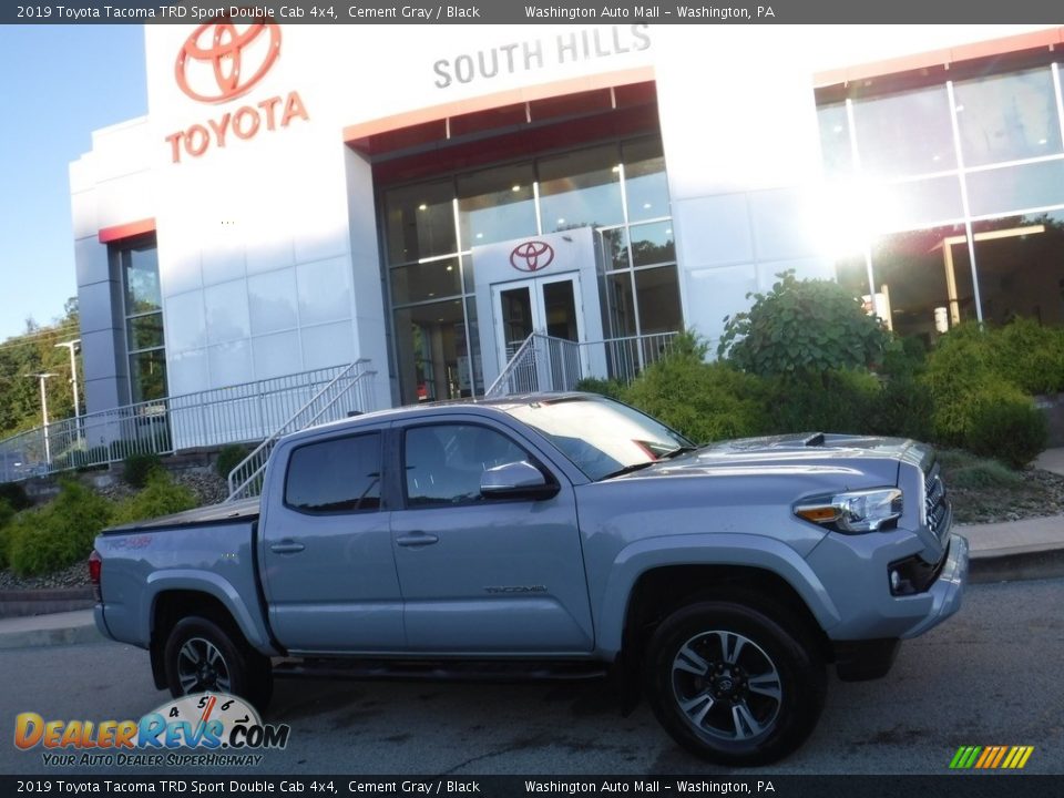 2019 Toyota Tacoma TRD Sport Double Cab 4x4 Cement Gray / Black Photo #2