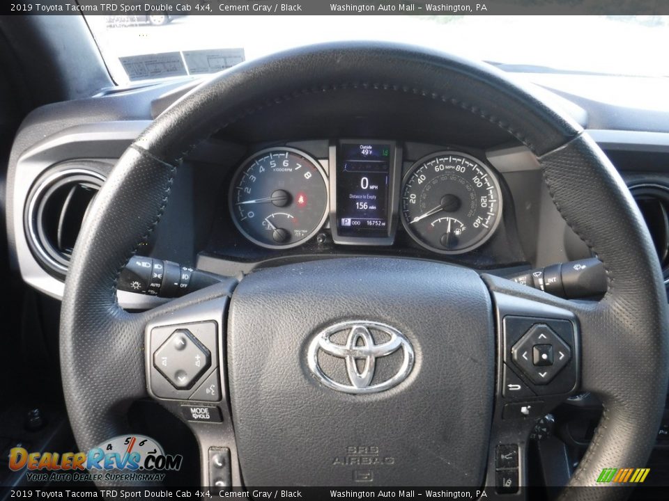 2019 Toyota Tacoma TRD Sport Double Cab 4x4 Cement Gray / Black Photo #30
