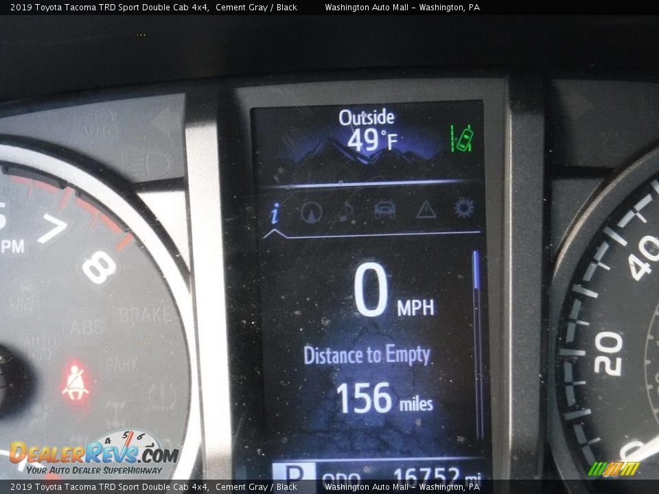 2019 Toyota Tacoma TRD Sport Double Cab 4x4 Cement Gray / Black Photo #35