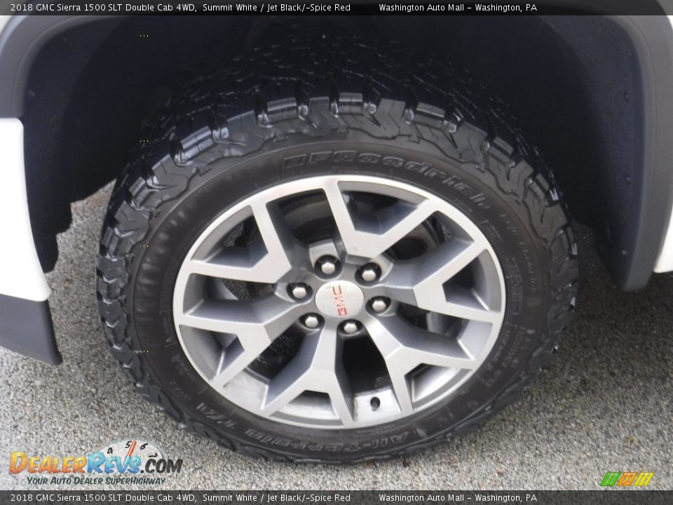 2018 GMC Sierra 1500 SLT Double Cab 4WD Summit White / Jet Black/­Spice Red Photo #3