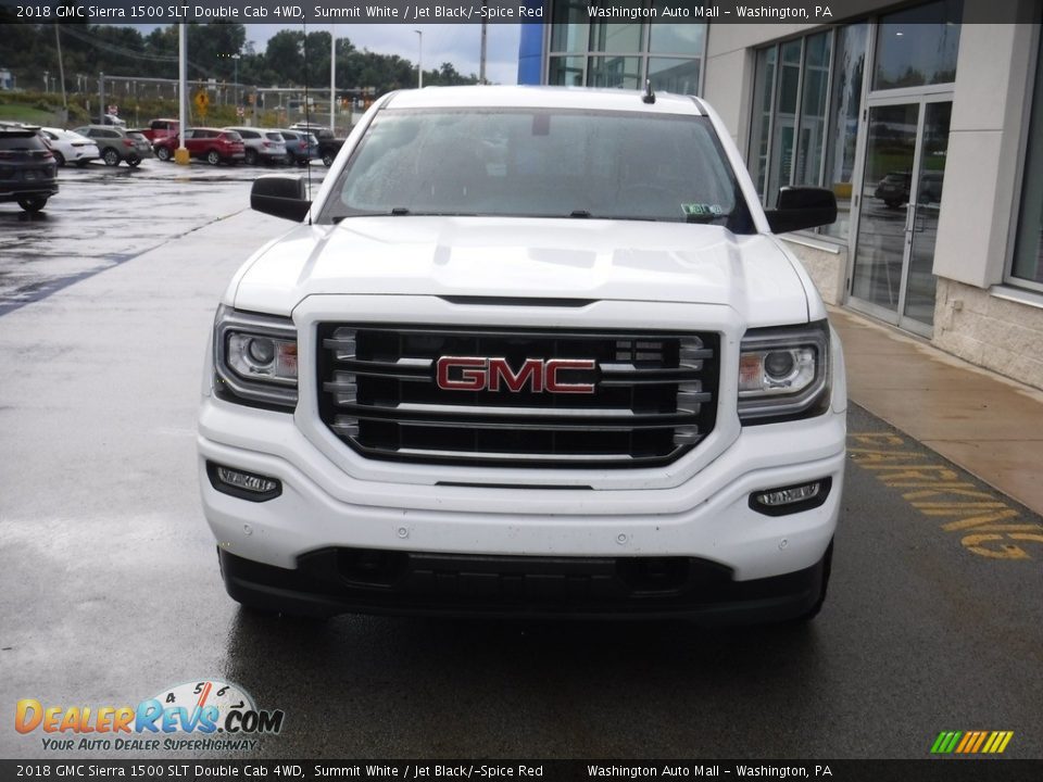 2018 GMC Sierra 1500 SLT Double Cab 4WD Summit White / Jet Black/­Spice Red Photo #6