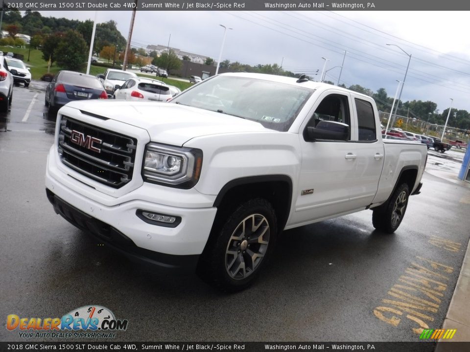 2018 GMC Sierra 1500 SLT Double Cab 4WD Summit White / Jet Black/­Spice Red Photo #7