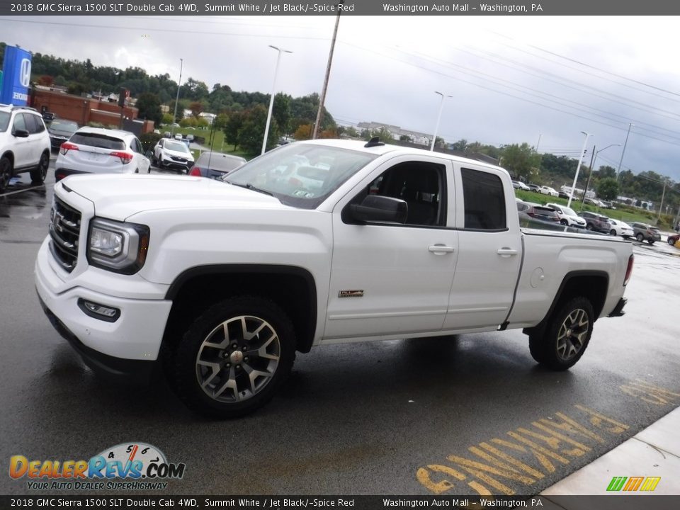 2018 GMC Sierra 1500 SLT Double Cab 4WD Summit White / Jet Black/­Spice Red Photo #8