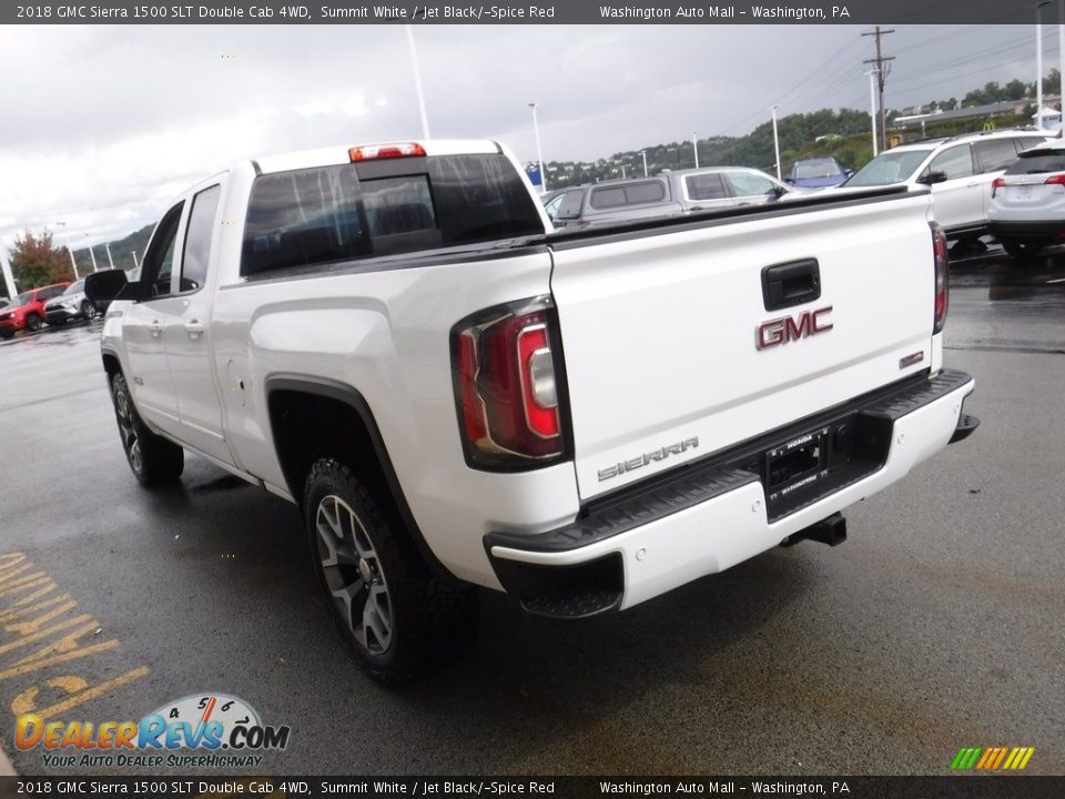 2018 GMC Sierra 1500 SLT Double Cab 4WD Summit White / Jet Black/­Spice Red Photo #10