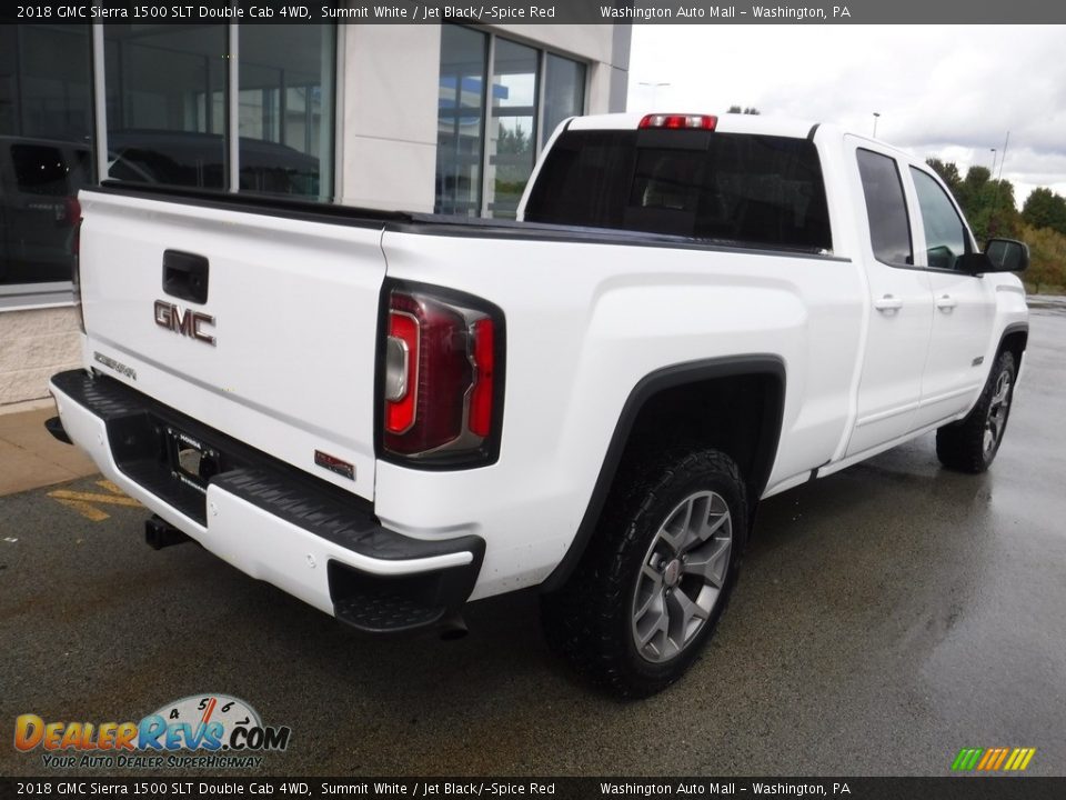 2018 GMC Sierra 1500 SLT Double Cab 4WD Summit White / Jet Black/­Spice Red Photo #13