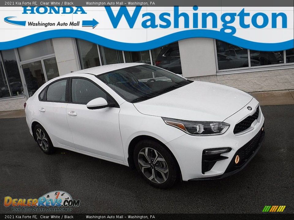 2021 Kia Forte FE Clear White / Black Photo #1