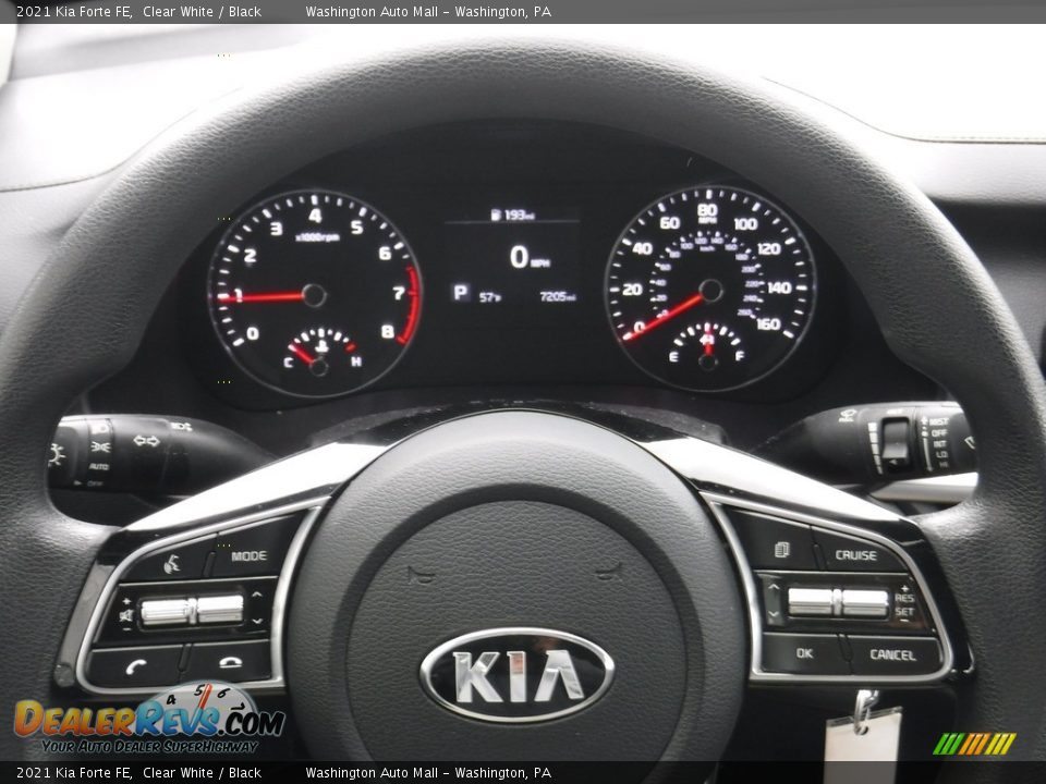 2021 Kia Forte FE Clear White / Black Photo #10