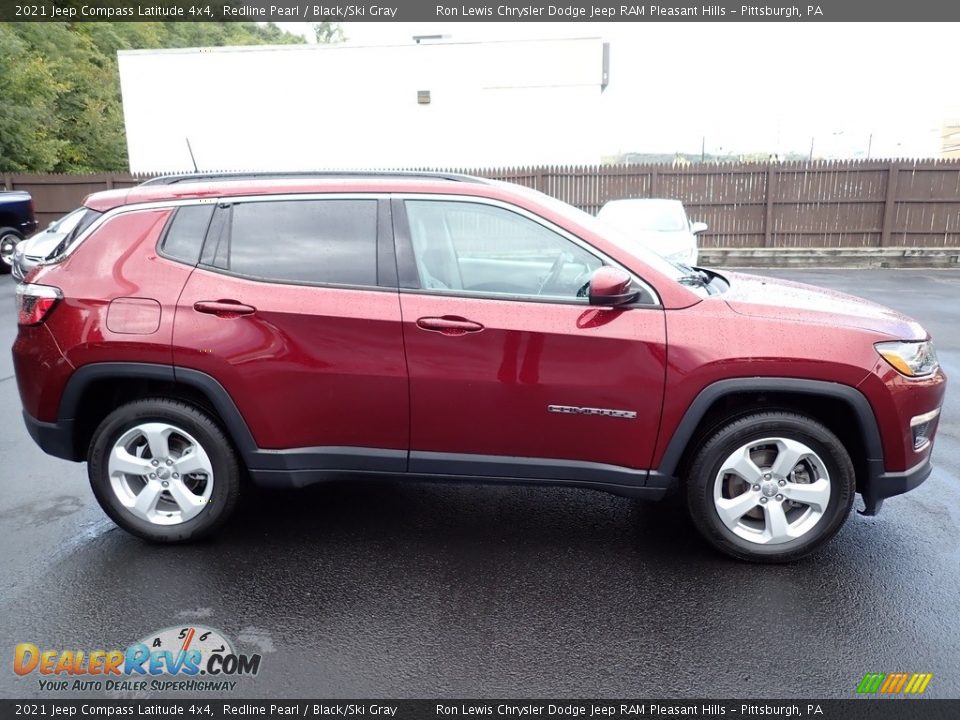 2021 Jeep Compass Latitude 4x4 Redline Pearl / Black/Ski Gray Photo #7