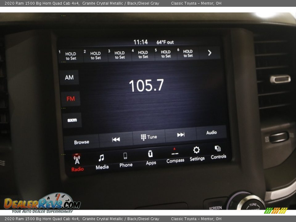 2020 Ram 1500 Big Horn Quad Cab 4x4 Granite Crystal Metallic / Black/Diesel Gray Photo #10