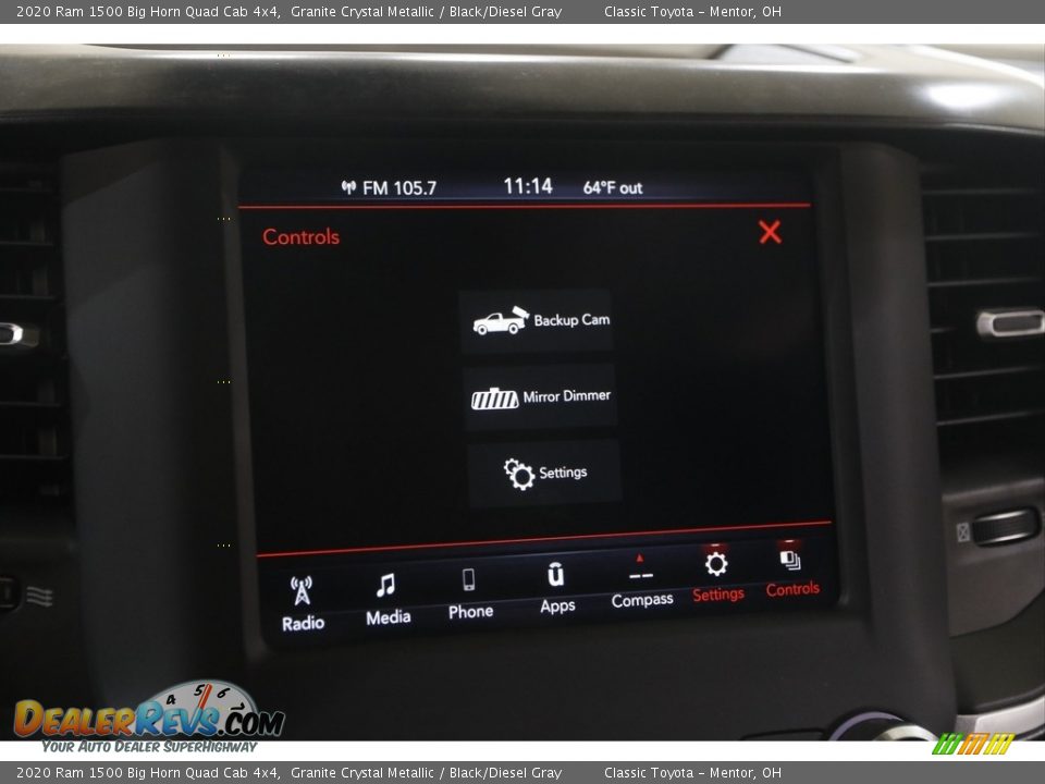 2020 Ram 1500 Big Horn Quad Cab 4x4 Granite Crystal Metallic / Black/Diesel Gray Photo #12
