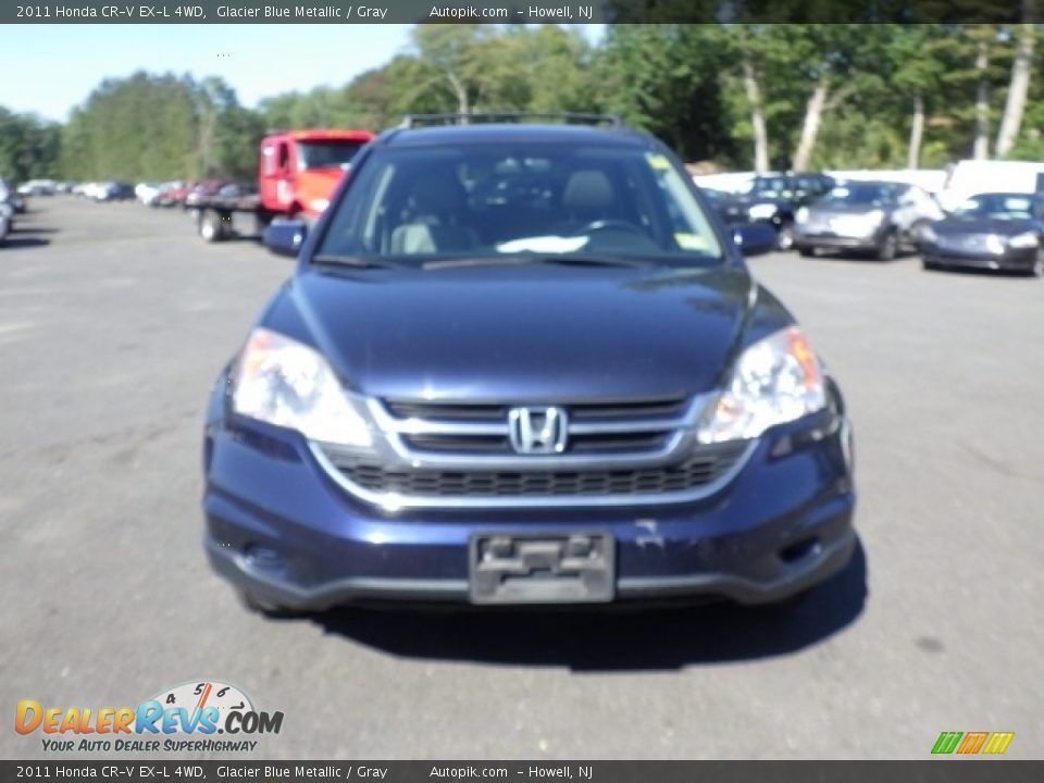 2011 Honda CR-V EX-L 4WD Glacier Blue Metallic / Gray Photo #2