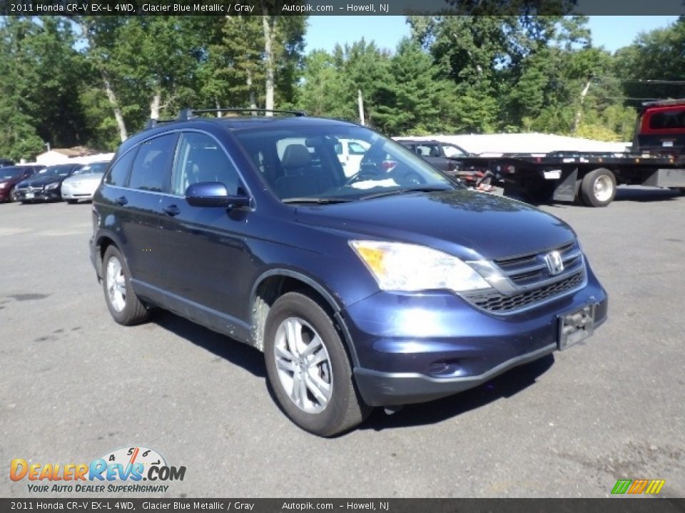 2011 Honda CR-V EX-L 4WD Glacier Blue Metallic / Gray Photo #3