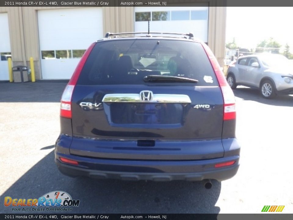 2011 Honda CR-V EX-L 4WD Glacier Blue Metallic / Gray Photo #5