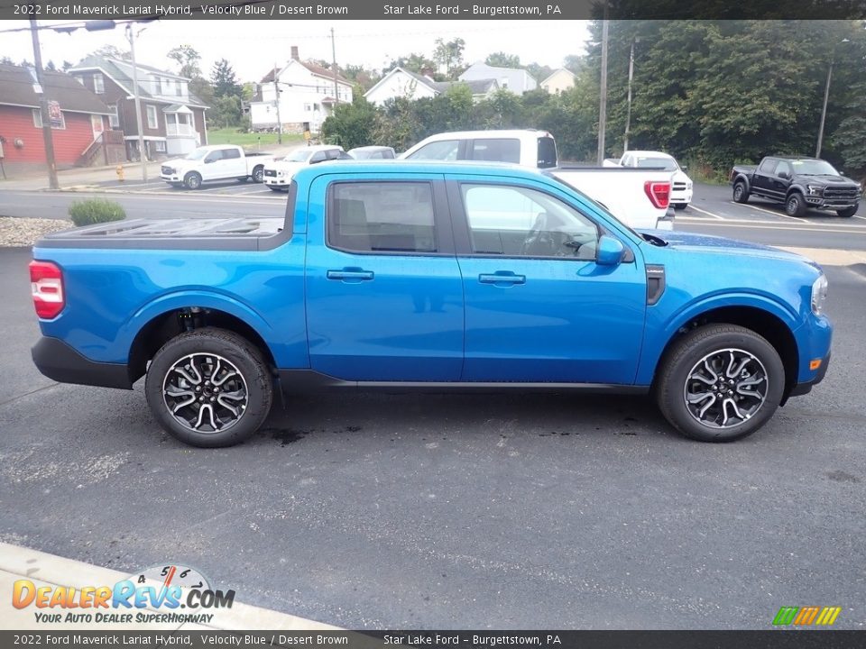 Velocity Blue 2022 Ford Maverick Lariat Hybrid Photo #6