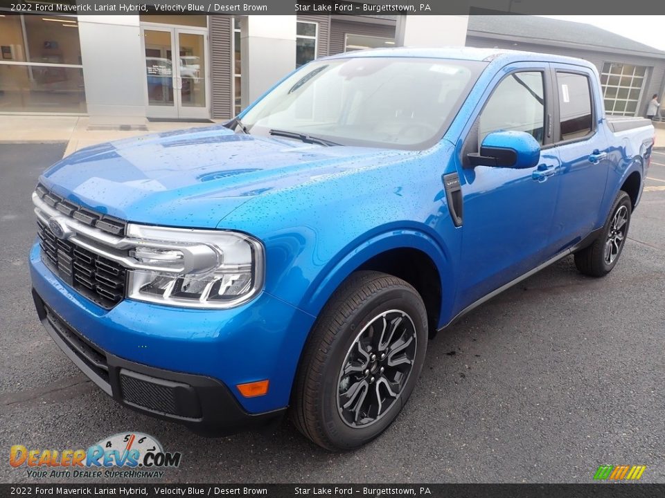 Velocity Blue 2022 Ford Maverick Lariat Hybrid Photo #9