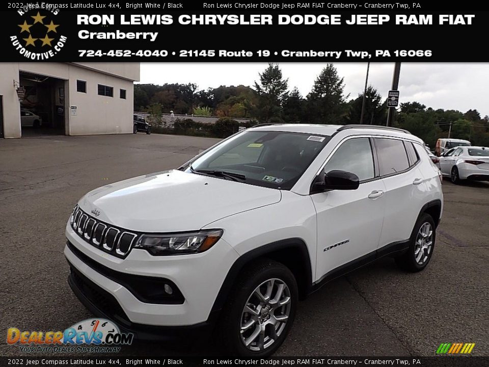 2022 Jeep Compass Latitude Lux 4x4 Bright White / Black Photo #1