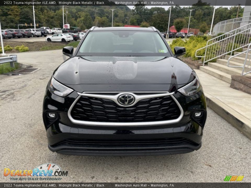 2022 Toyota Highlander XLE AWD Midnight Black Metallic / Black Photo #6