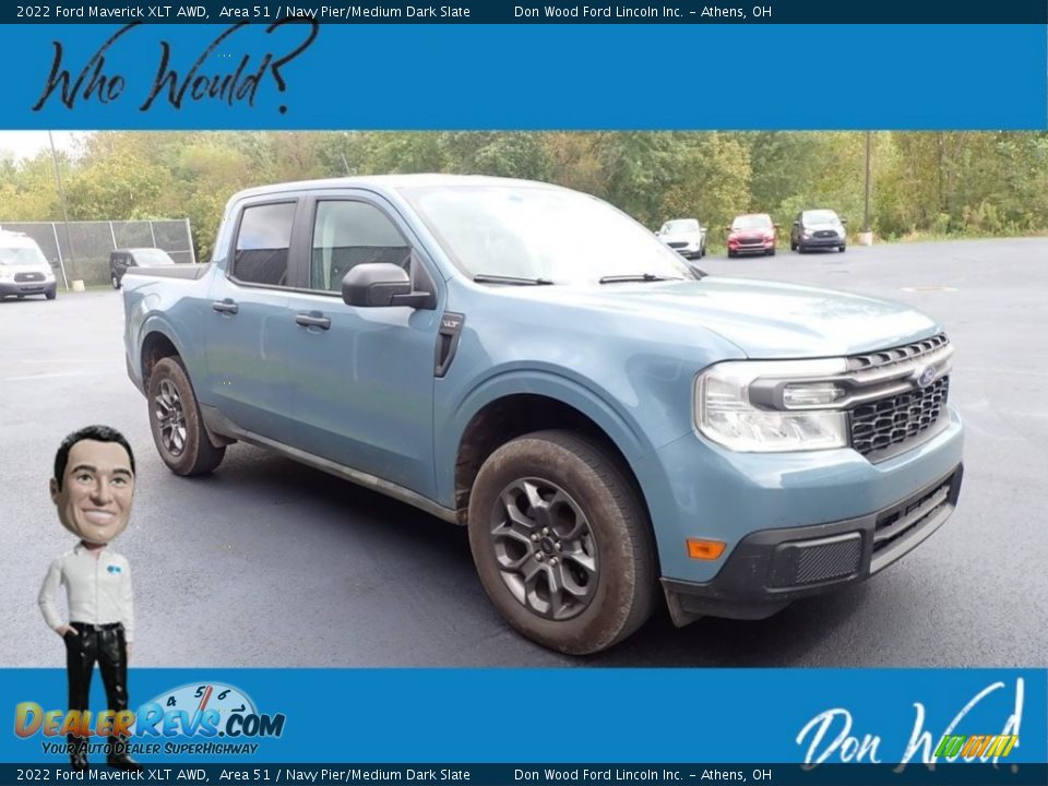 2022 Ford Maverick XLT AWD Area 51 / Navy Pier/Medium Dark Slate Photo #1