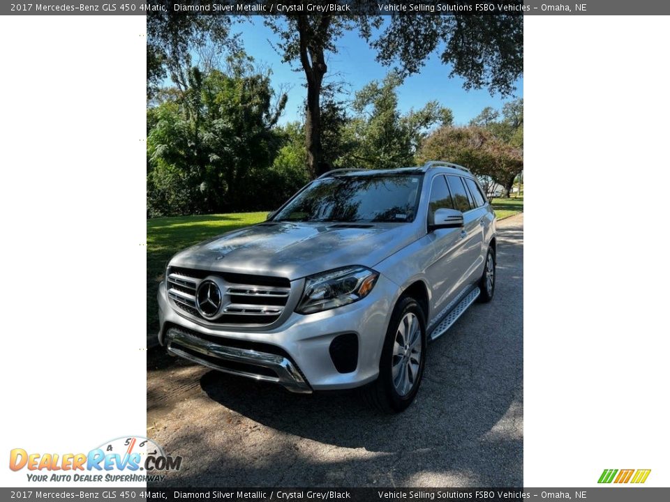 2017 Mercedes-Benz GLS 450 4Matic Diamond Silver Metallic / Crystal Grey/Black Photo #1