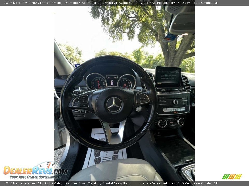2017 Mercedes-Benz GLS 450 4Matic Diamond Silver Metallic / Crystal Grey/Black Photo #3