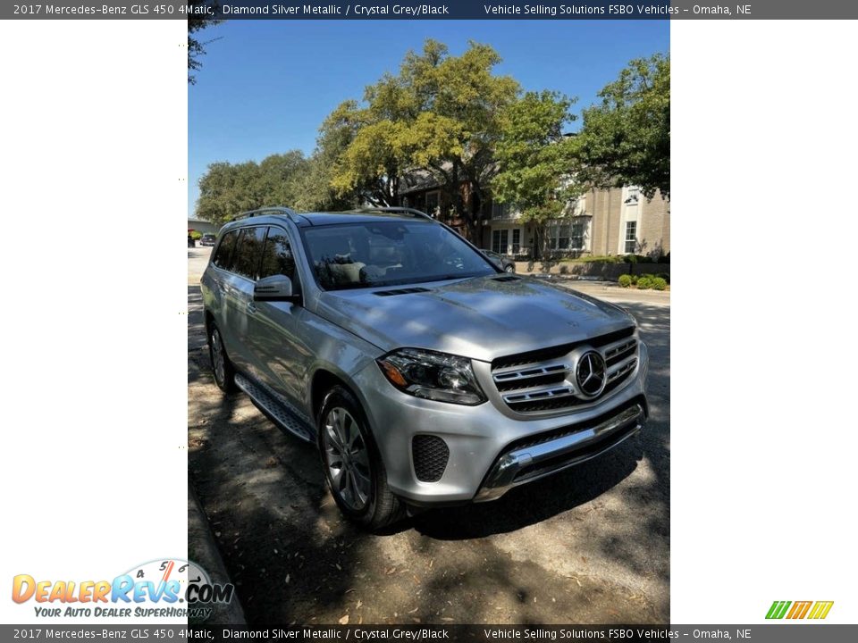 2017 Mercedes-Benz GLS 450 4Matic Diamond Silver Metallic / Crystal Grey/Black Photo #9