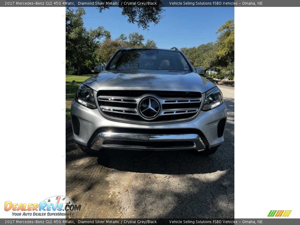 2017 Mercedes-Benz GLS 450 4Matic Diamond Silver Metallic / Crystal Grey/Black Photo #10