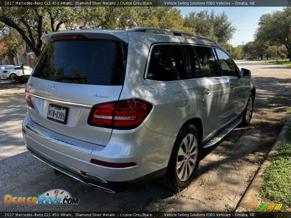 2017 Mercedes-Benz GLS 450 4Matic Diamond Silver Metallic / Crystal Grey/Black Photo #13