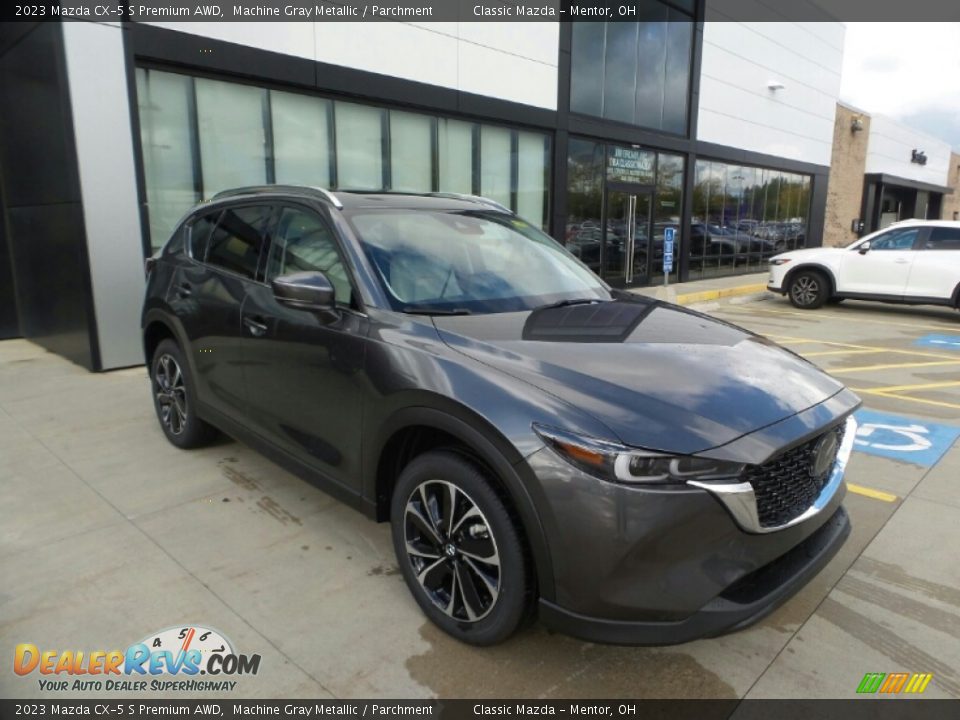 2023 Mazda CX-5 S Premium AWD Machine Gray Metallic / Parchment Photo #1