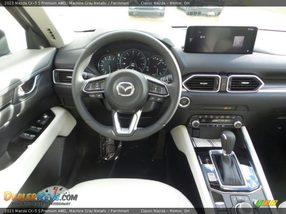 2023 Mazda CX-5 S Premium AWD Machine Gray Metallic / Parchment Photo #4
