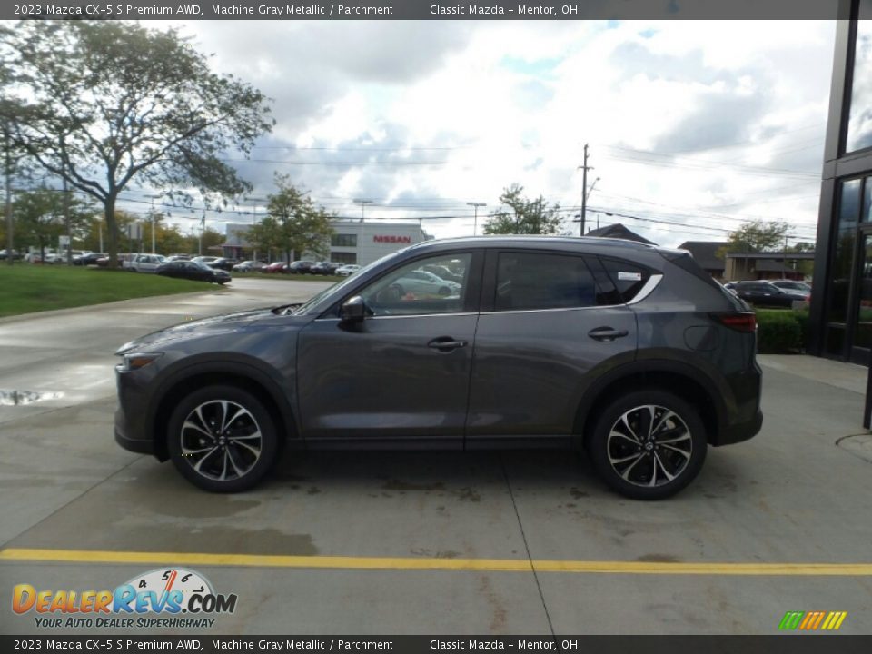 2023 Mazda CX-5 S Premium AWD Machine Gray Metallic / Parchment Photo #6