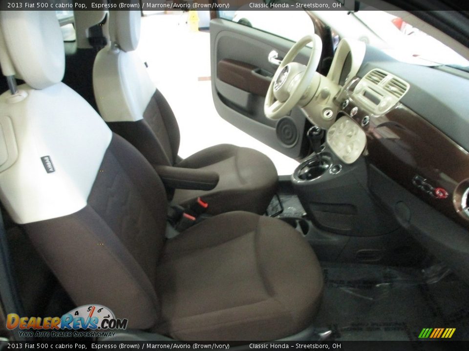 2013 Fiat 500 c cabrio Pop Espresso (Brown) / Marrone/Avorio (Brown/Ivory) Photo #16