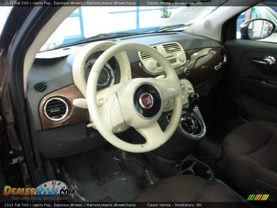 2013 Fiat 500 c cabrio Pop Espresso (Brown) / Marrone/Avorio (Brown/Ivory) Photo #22