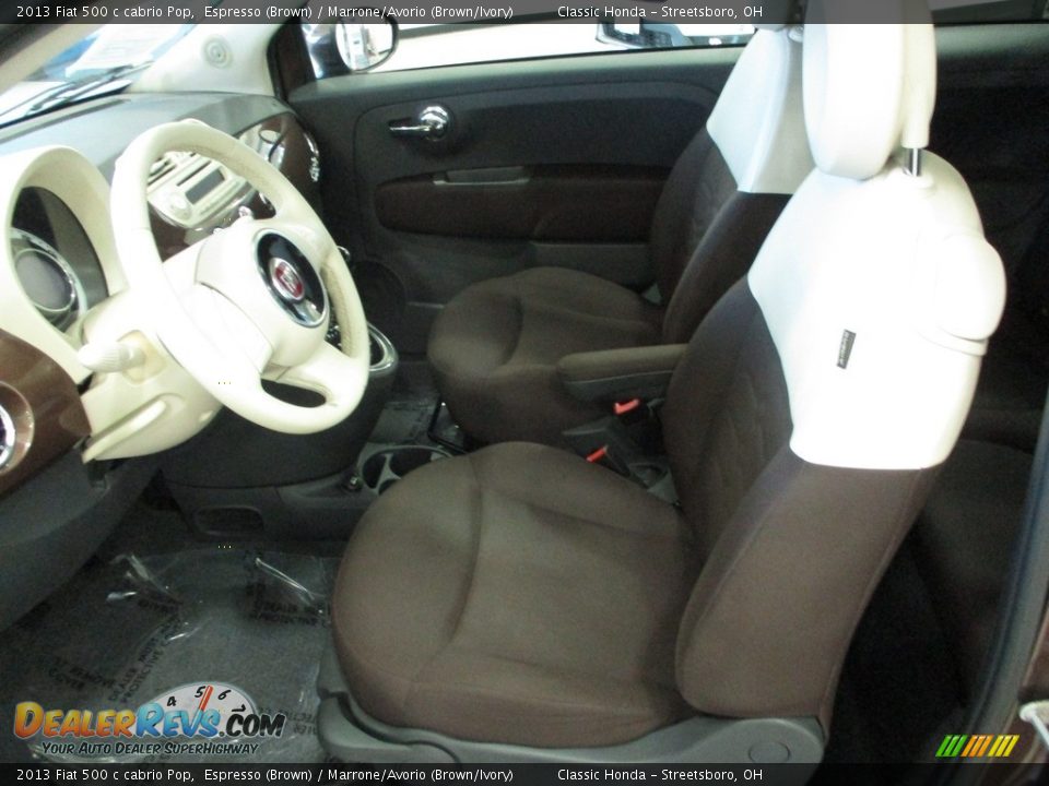2013 Fiat 500 c cabrio Pop Espresso (Brown) / Marrone/Avorio (Brown/Ivory) Photo #23