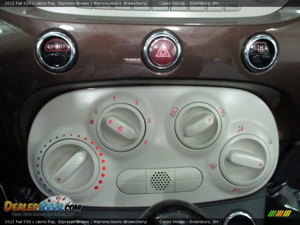 2013 Fiat 500 c cabrio Pop Espresso (Brown) / Marrone/Avorio (Brown/Ivory) Photo #28