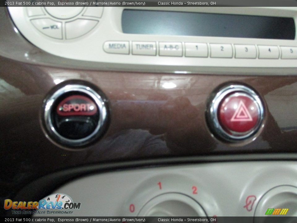 2013 Fiat 500 c cabrio Pop Espresso (Brown) / Marrone/Avorio (Brown/Ivory) Photo #29