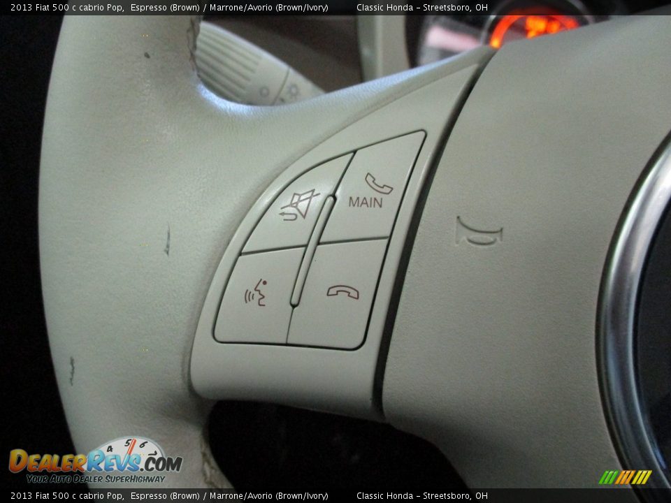 2013 Fiat 500 c cabrio Pop Espresso (Brown) / Marrone/Avorio (Brown/Ivory) Photo #31