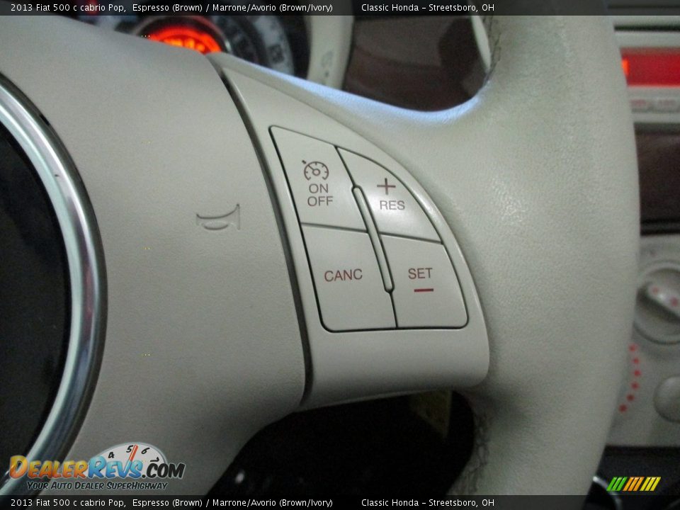 2013 Fiat 500 c cabrio Pop Espresso (Brown) / Marrone/Avorio (Brown/Ivory) Photo #32