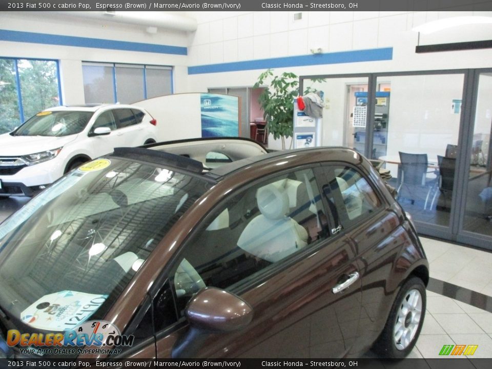 2013 Fiat 500 c cabrio Pop Espresso (Brown) / Marrone/Avorio (Brown/Ivory) Photo #33