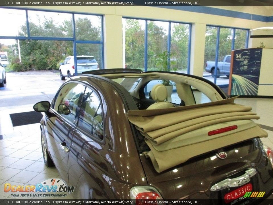 2013 Fiat 500 c cabrio Pop Espresso (Brown) / Marrone/Avorio (Brown/Ivory) Photo #34